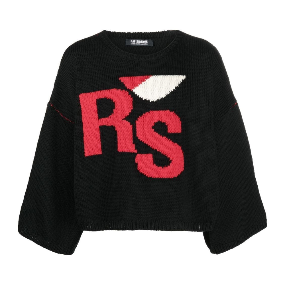 intarsia-knit logo jumper