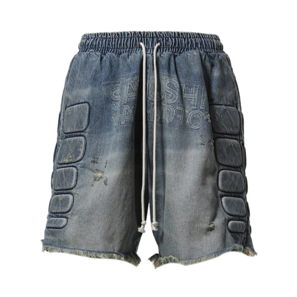 DENIM MOTO SHORTS