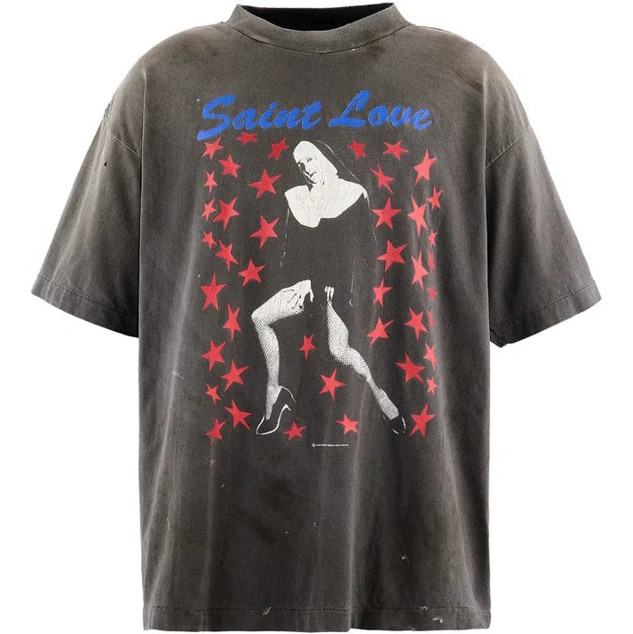 SS T-SHIRT/SAINT LOVE / BLK