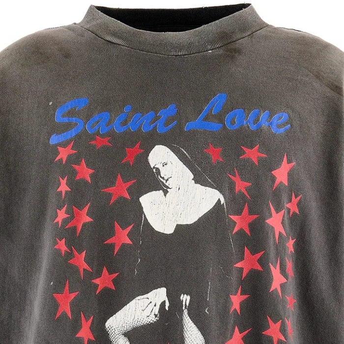 SS T-SHIRT/SAINT LOVE / BLK