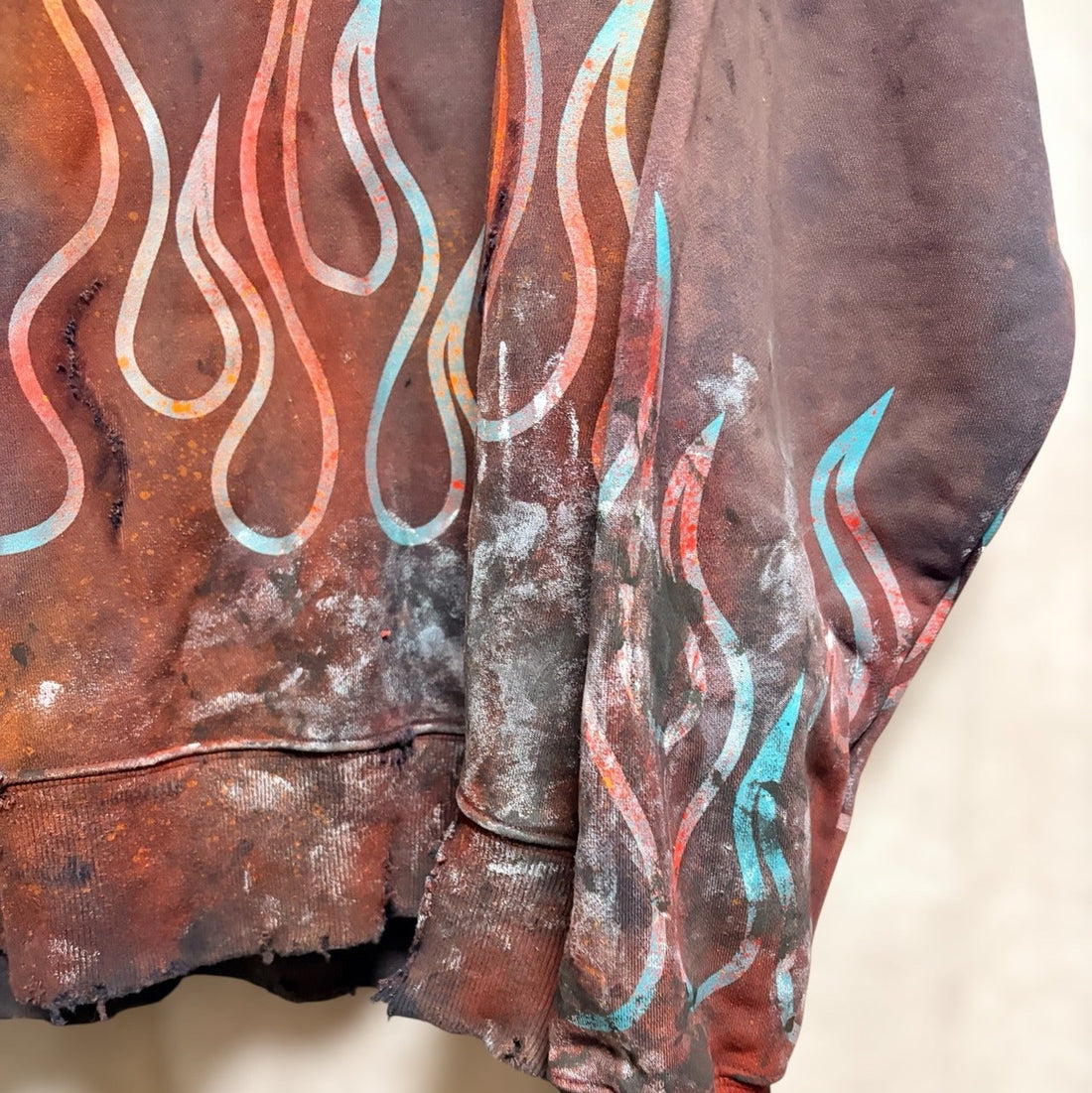 Flame-print sweatshirt