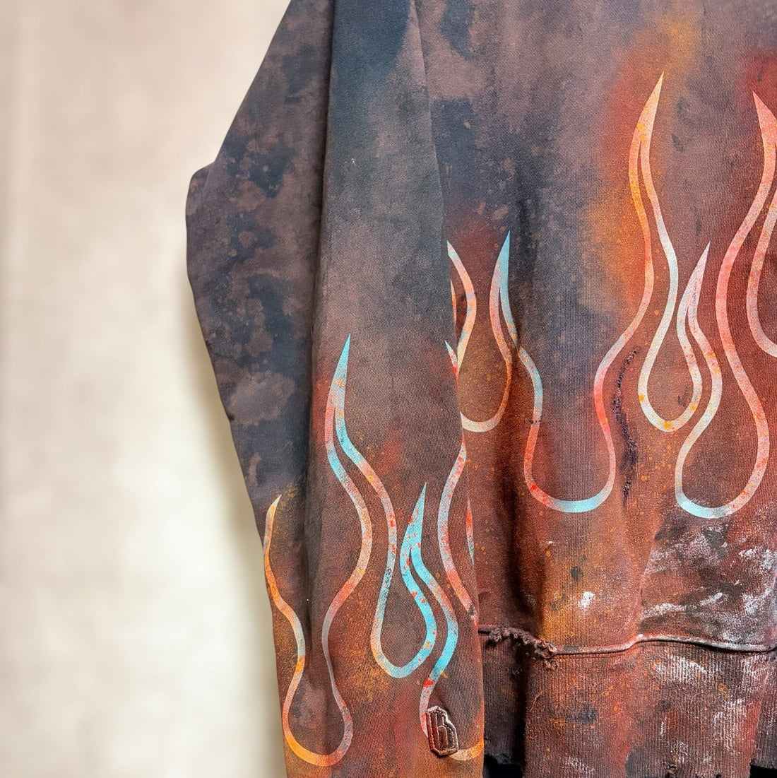 Flame-print sweatshirt