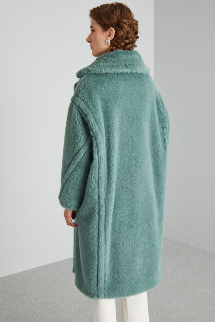 DIFFUSIONETESSILE/INTREND/TEDGIRL/Plush effect coat/Water green