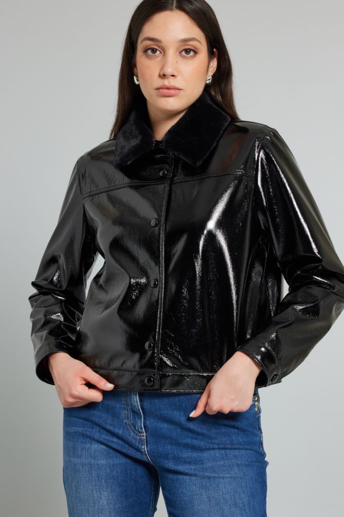 CAFF Patent leather straight jacket