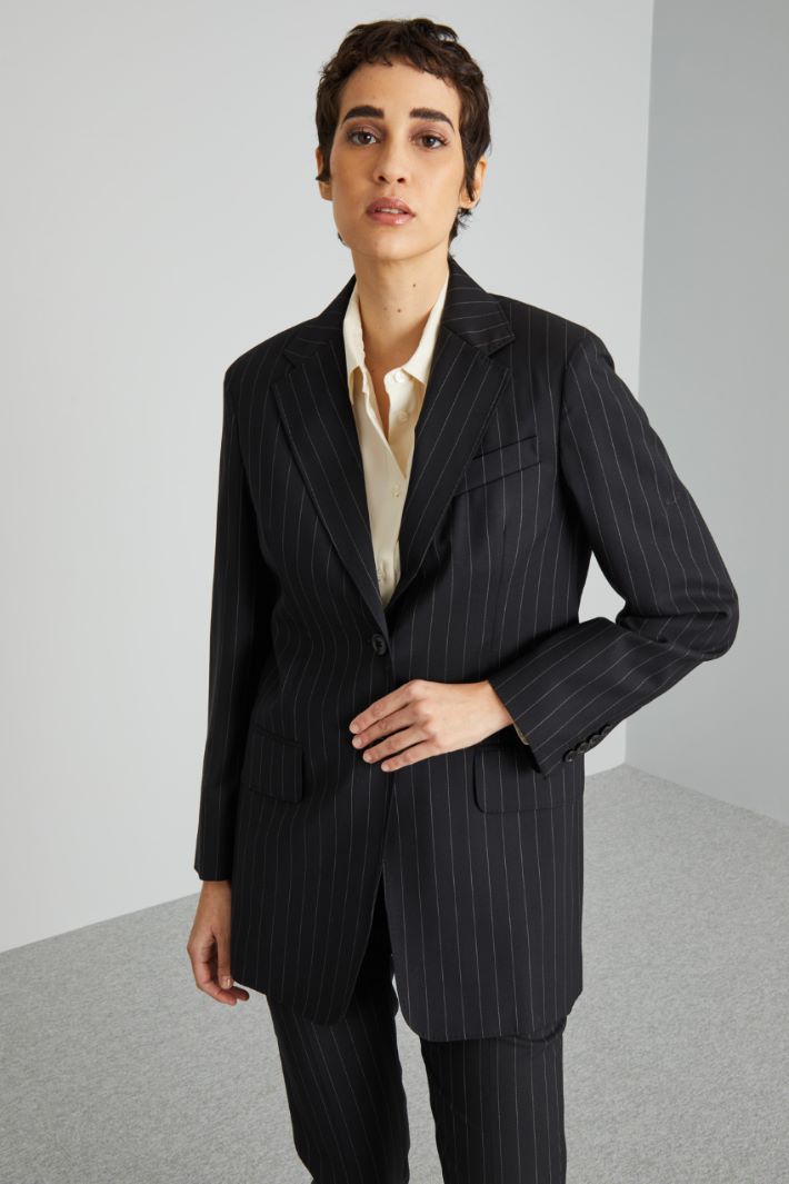 OCHE Pinstripe wool blazer