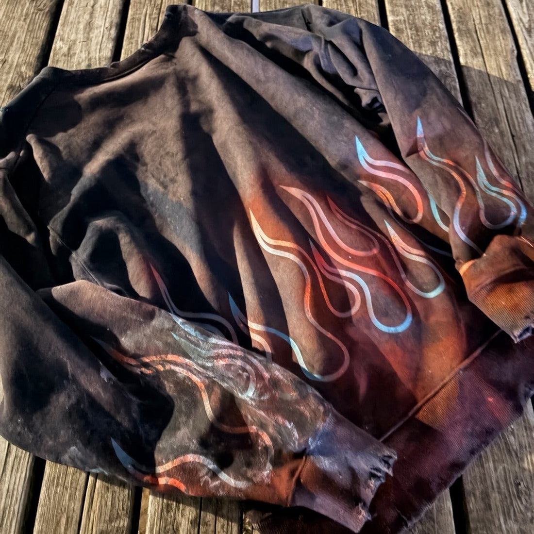 Flame-print sweatshirt