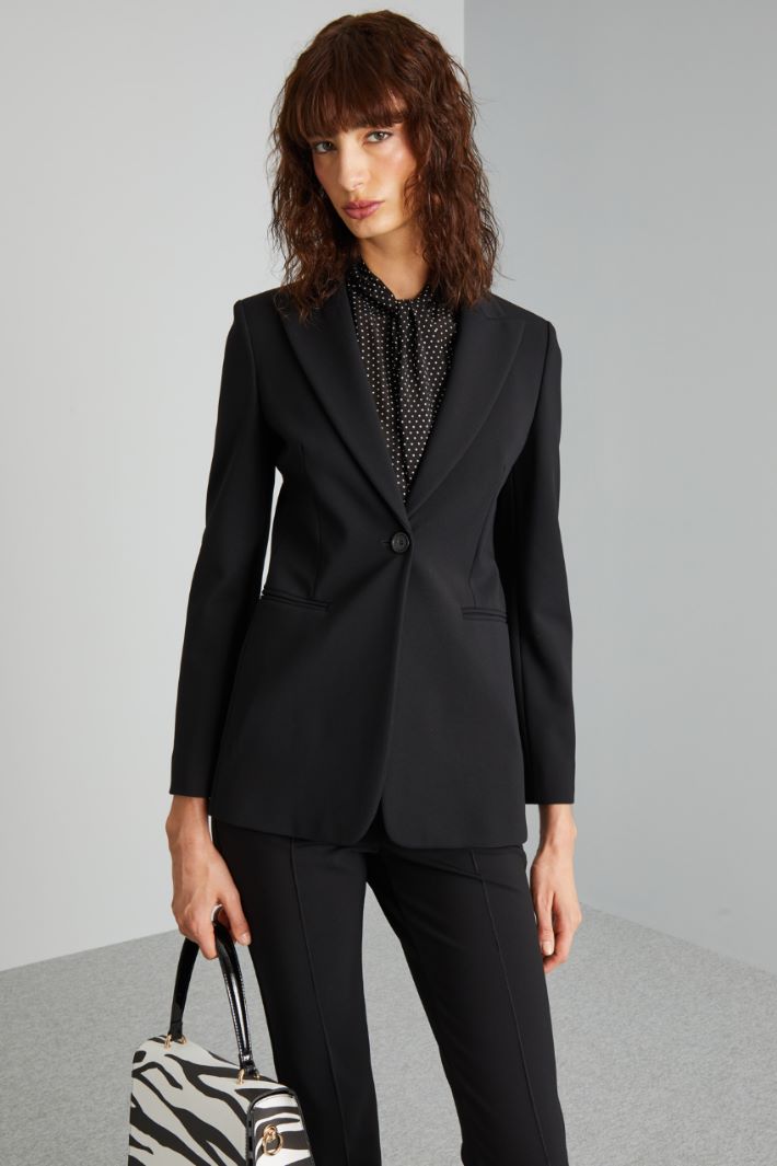 CIRCEO Single-breasted jersey blazer