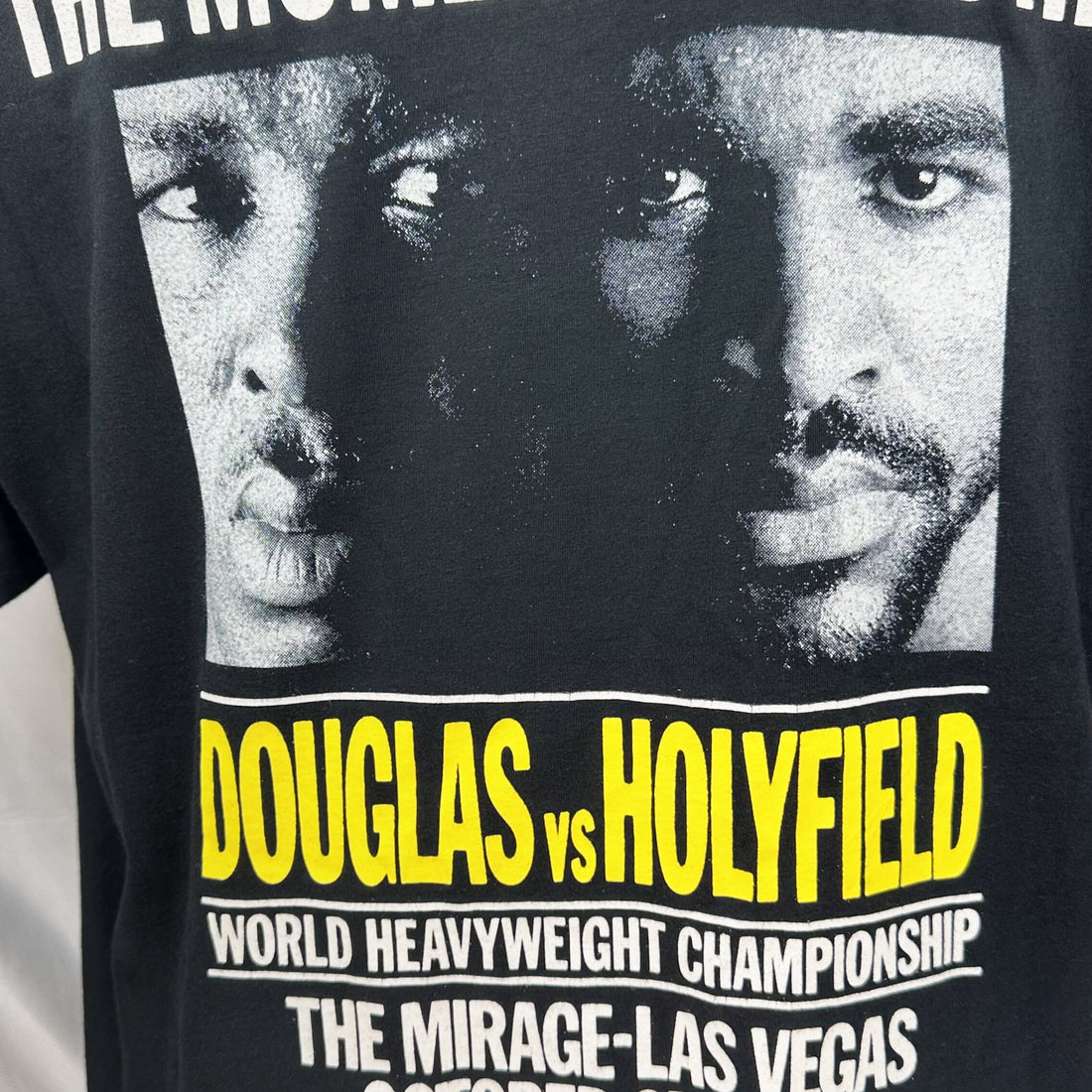 1990 DOUGLAS VS HOLYFIELD THE MIRAGE LAS VEGAS XL 背面プリント アップ