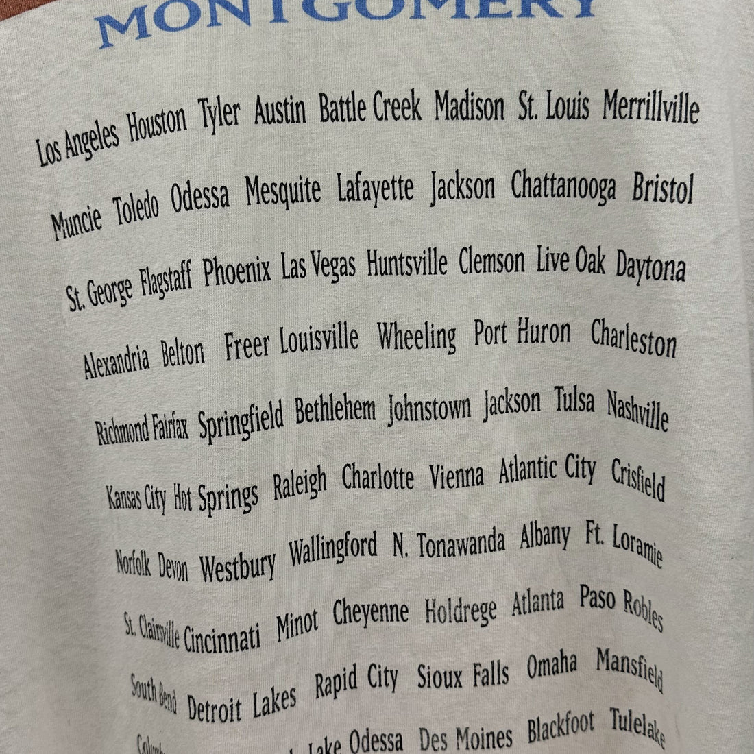 1995 JOHN MICHAEL MONTGOMERY TOUR XL 背面プリント アップ