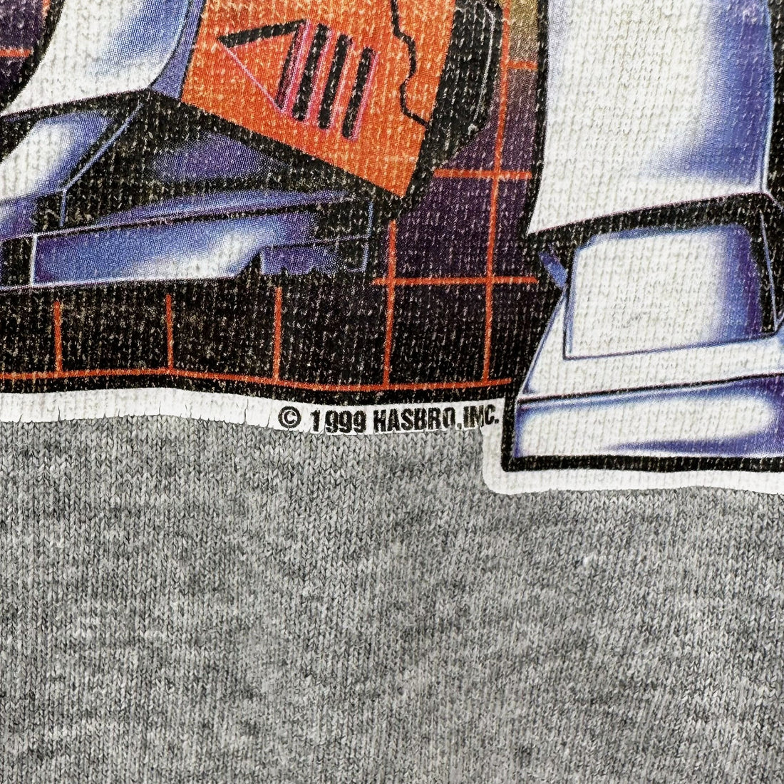1999 TRANSFORMERS MEGATRON DECEPTICON XL プリント ディテール（©1999 HASBRO）