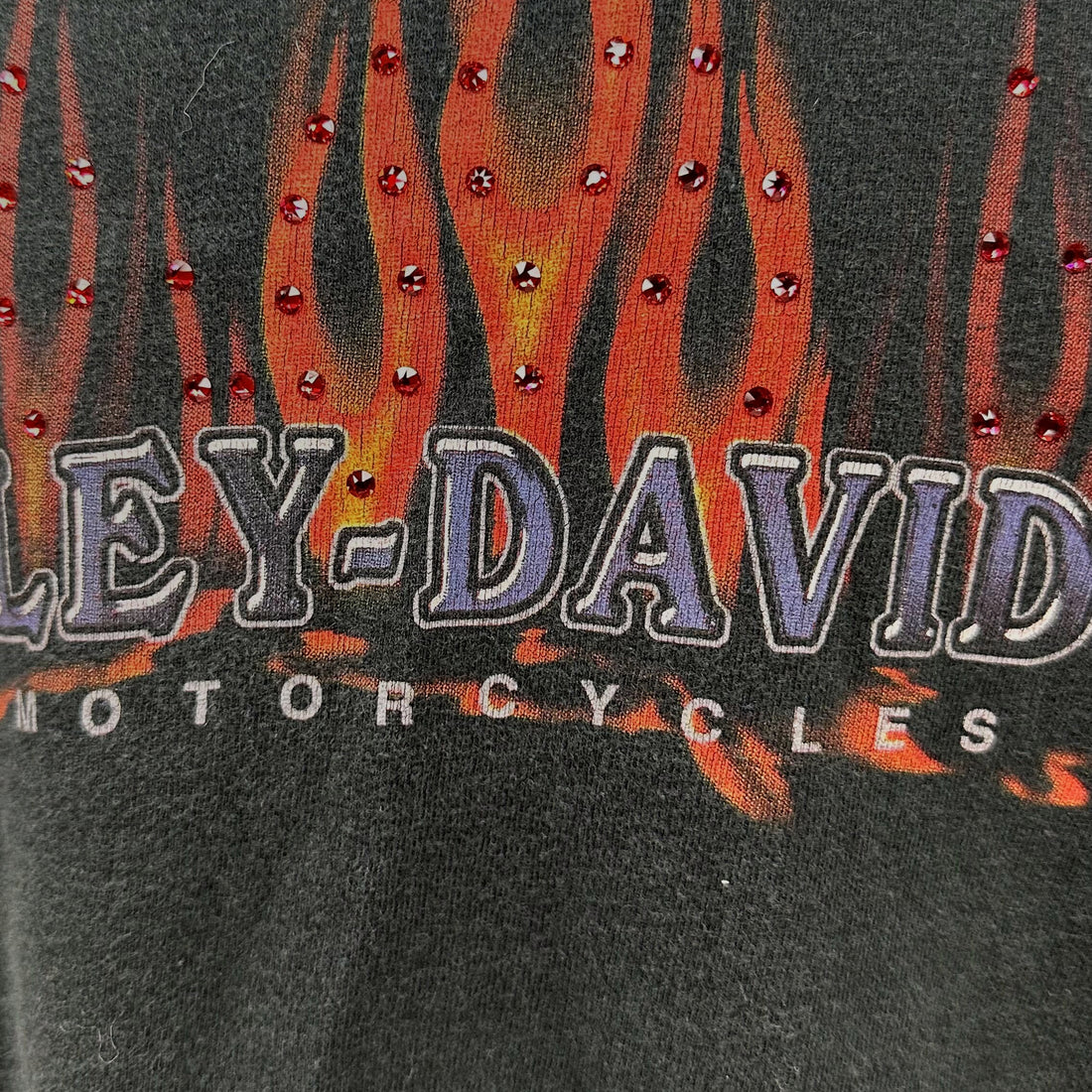 2002 ATLANTIC COUNTY HARLEY-DAVIDSON ATLANTIC CITY NJ 2XL ラインストーン ディテール