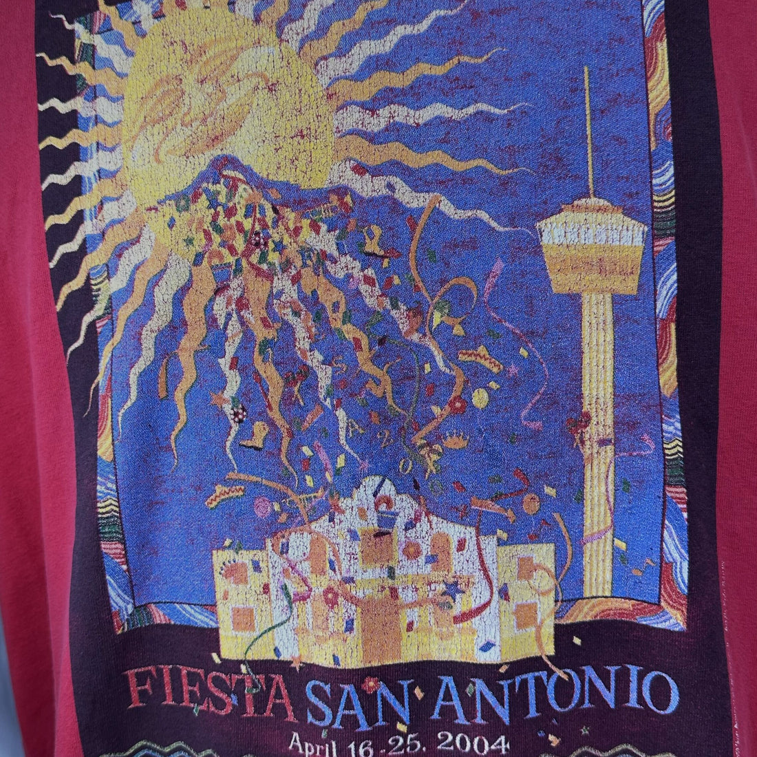 2004 FIESTA SAN ANTONIO ALAMO XL 胸元プリント アップ
