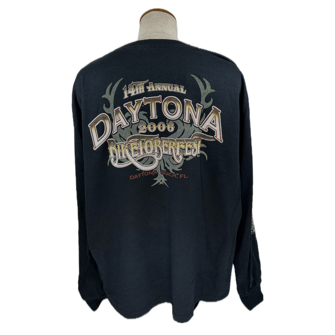 2006 DAYTONA BIKETOBERFEST 8 BALL SNAKE LS XL 背面 Biketoberfest プリント