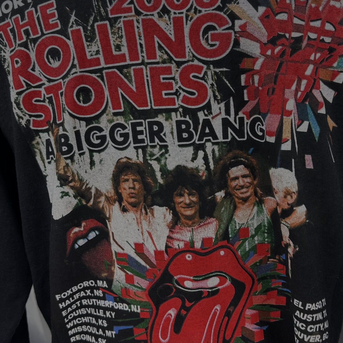 2006 THE ROLLING STONES A BIGGER BANG NORTH AMERICAN FALL TOUR LS L 背面プリント アップ