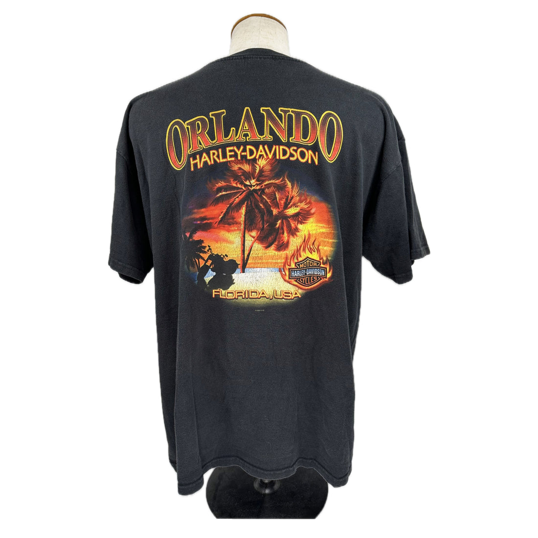 2007 ORLANDO HARLEY-DAVIDSON FLORIDA SUNSET PALM XL 背面 ORLANDO プリント