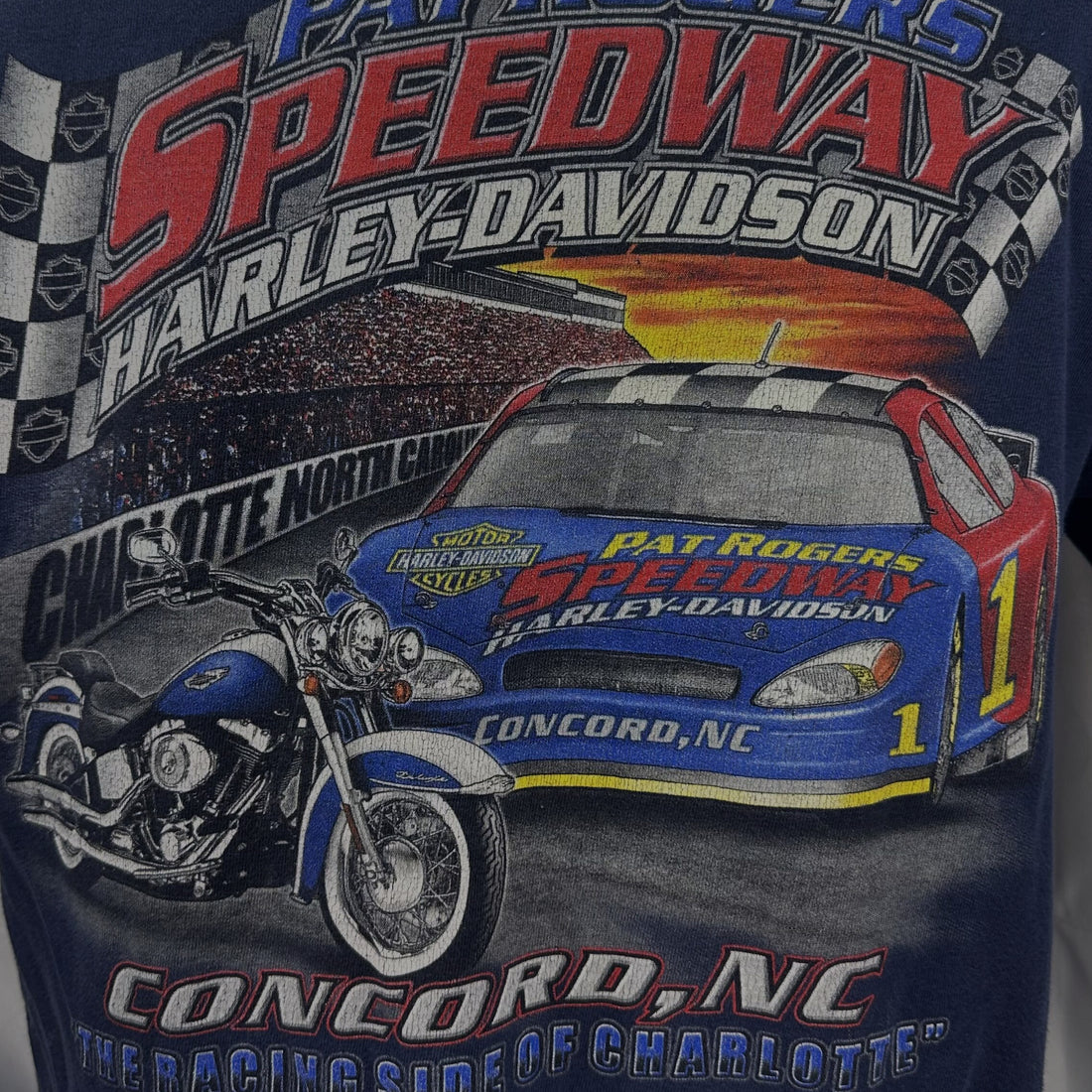 2007 PAT ROGERS SPEEDWAY HARLEY-DAVIDSON CONCORD NC M 背面プリント アップ