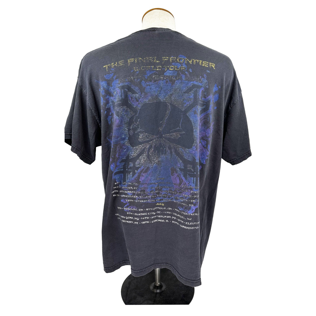 2010 IRON MAIDEN THE FINAL FRONTIER WORLD TOUR XL 背面 スカルとツアーの日程