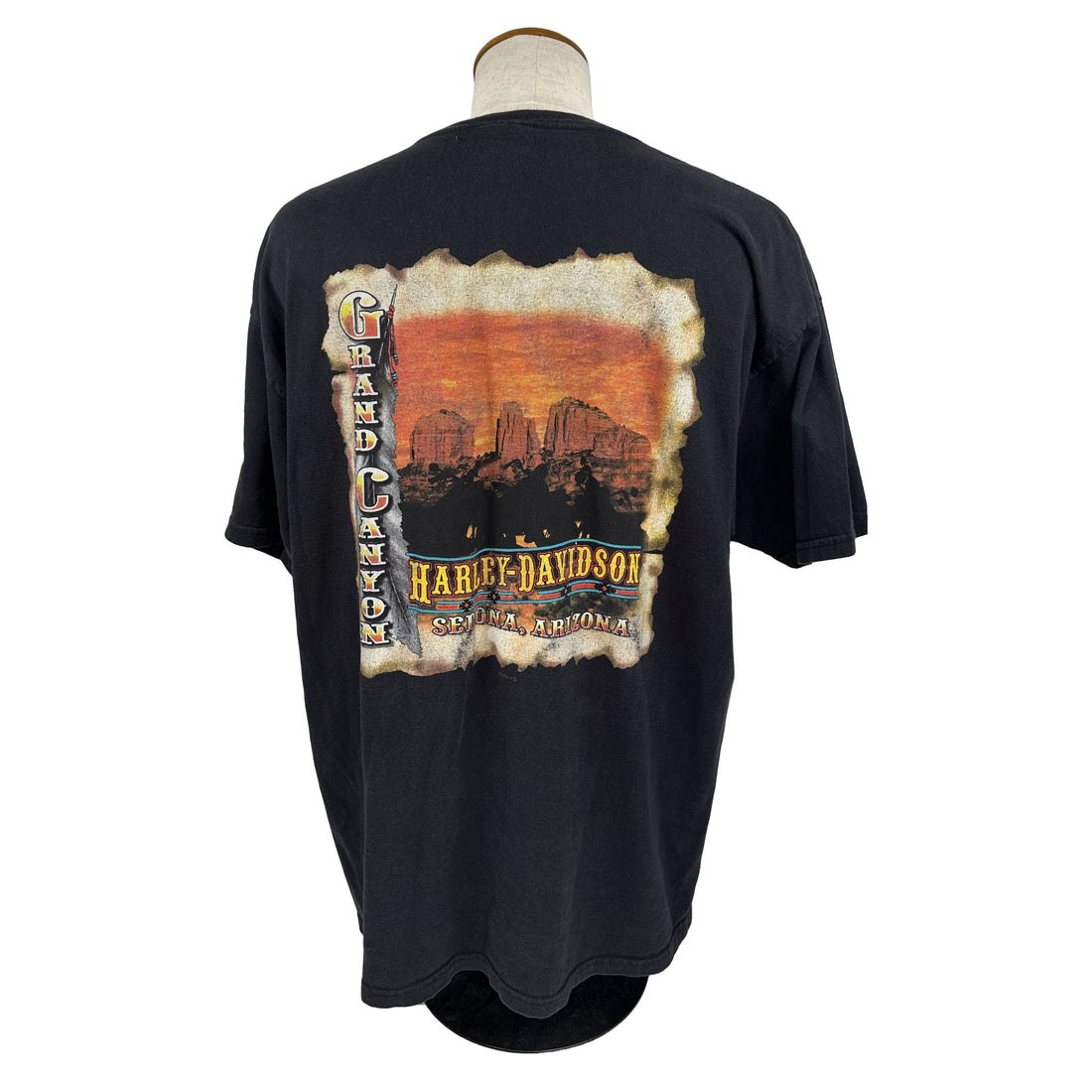 2012 GRAND CANYON HARLEY-DAVIDSON SEDONA ARIZONA FLAME LOGO XL 背面 セドナの赤い岩山