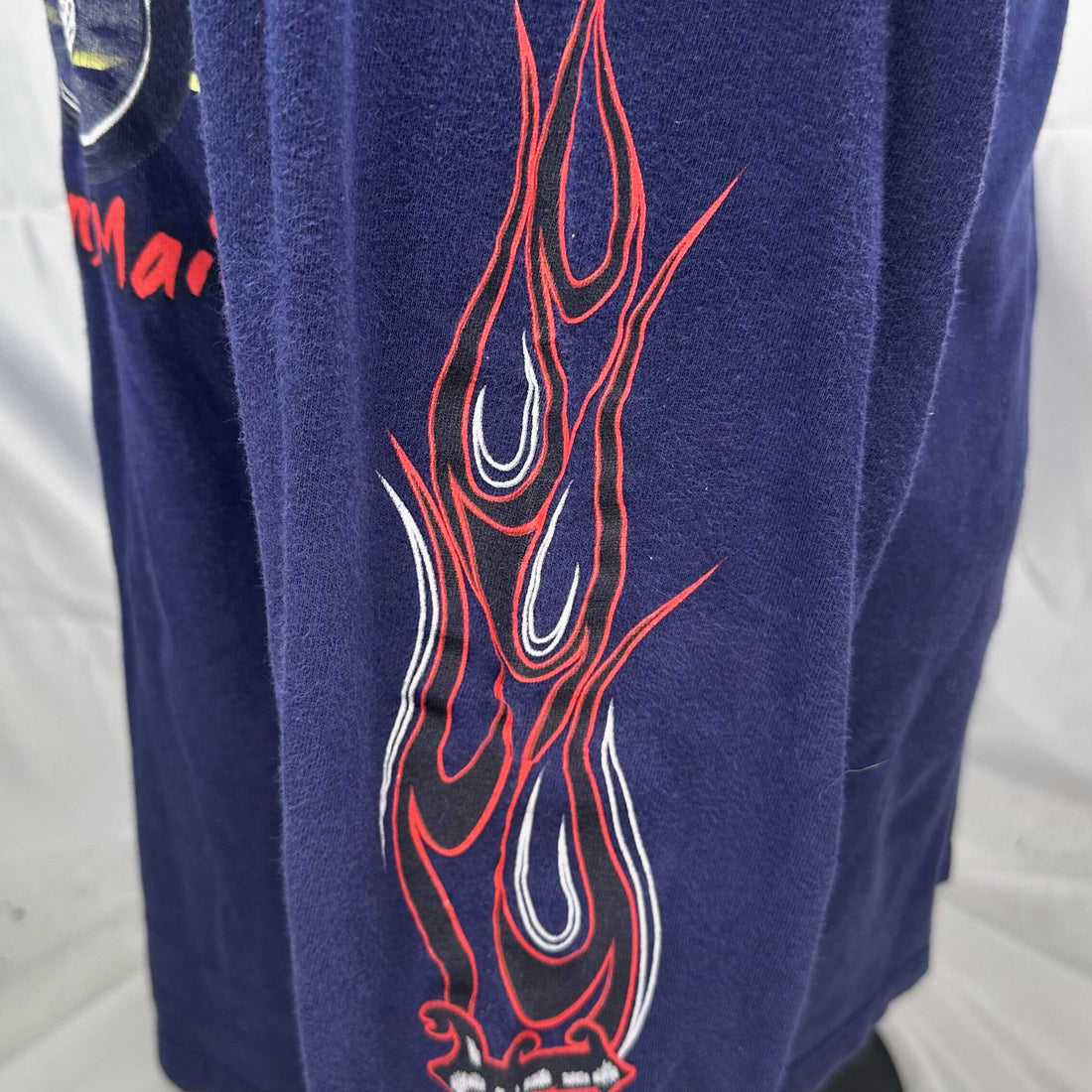 2012 L-A HARLEY-DAVIDSON LEWISTON MAINE POCKET LS M 袖の炎 プリント