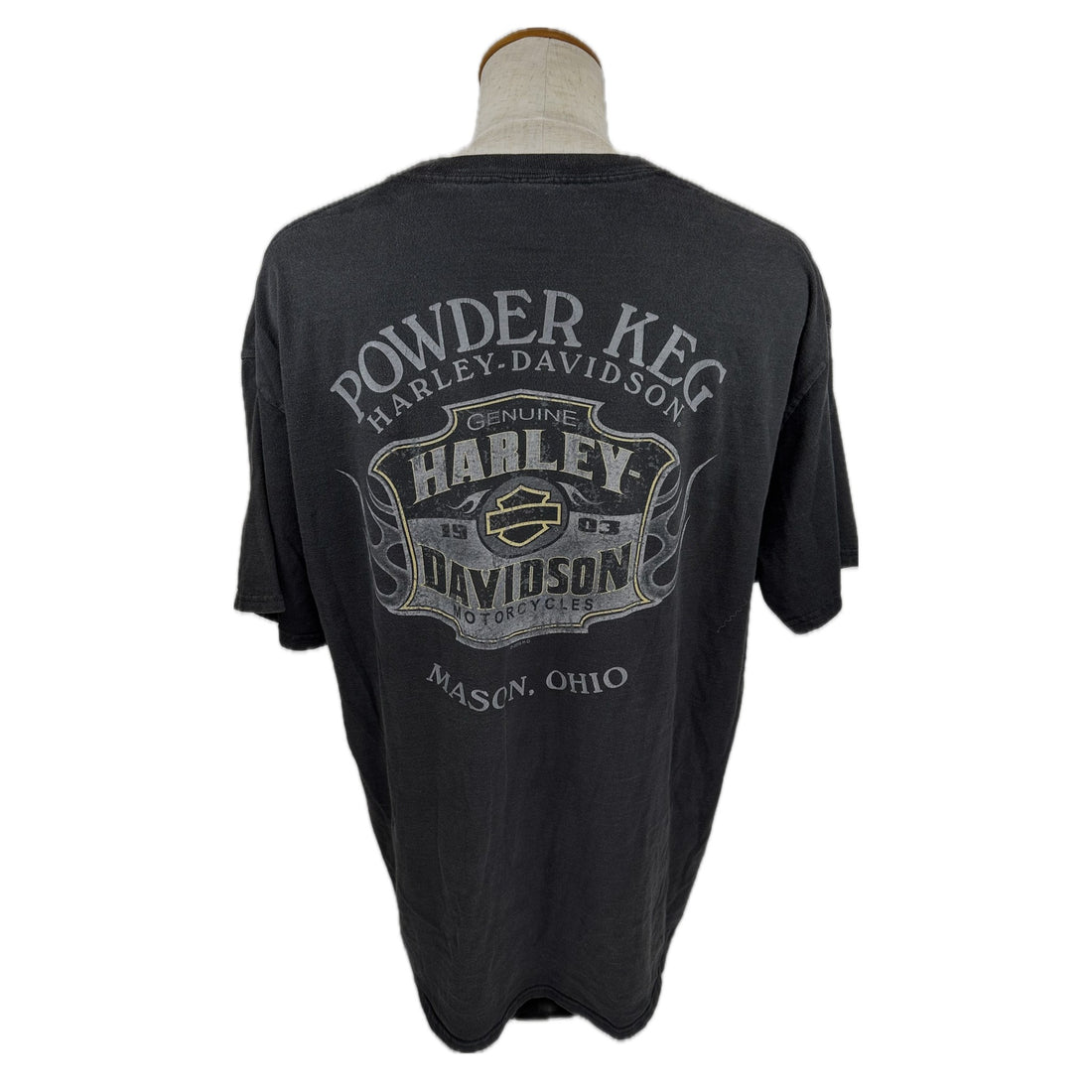 2016 POWDER KEG HARLEY-DAVIDSON MASON OHIO 2XL 背面 POWDER KEG プリント