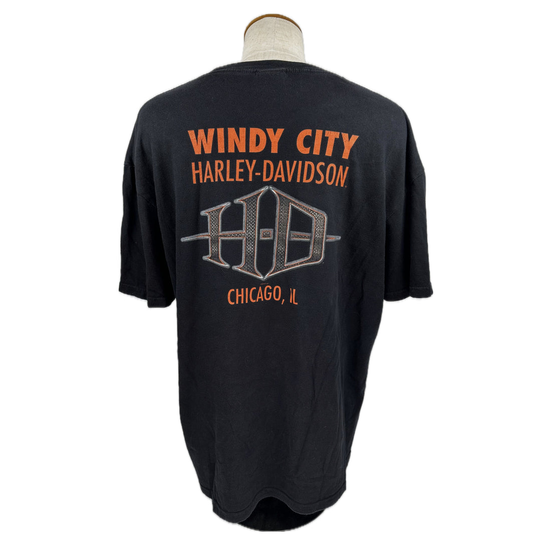 2016 WINDY CITY HARLEY-DAVIDSON CHICAGO FLAME EAGLE XL 背面 WINDY CITY プリント
