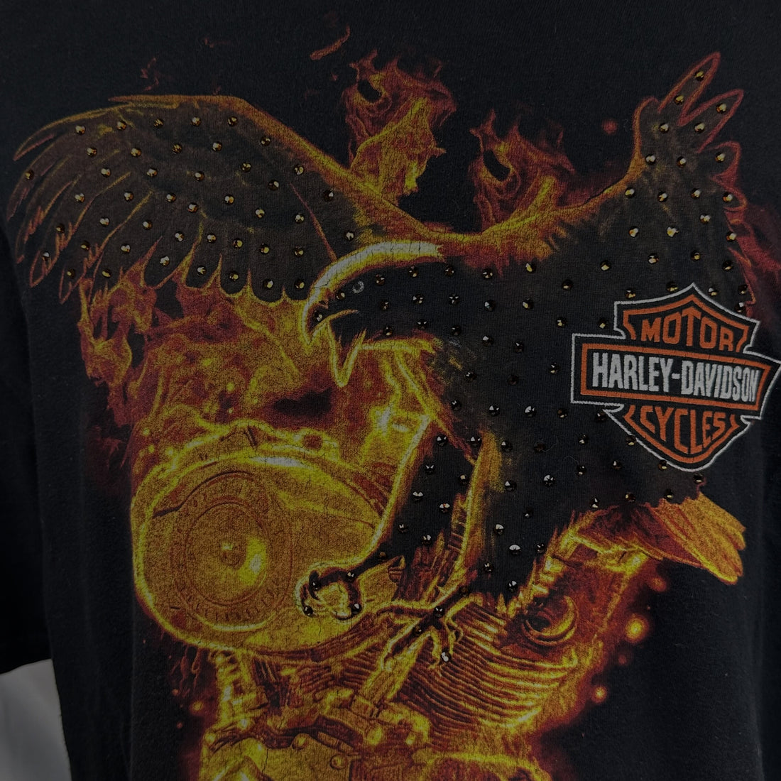 2016 WINDY CITY HARLEY-DAVIDSON CHICAGO FLAME EAGLE XL 正面プリント アップ