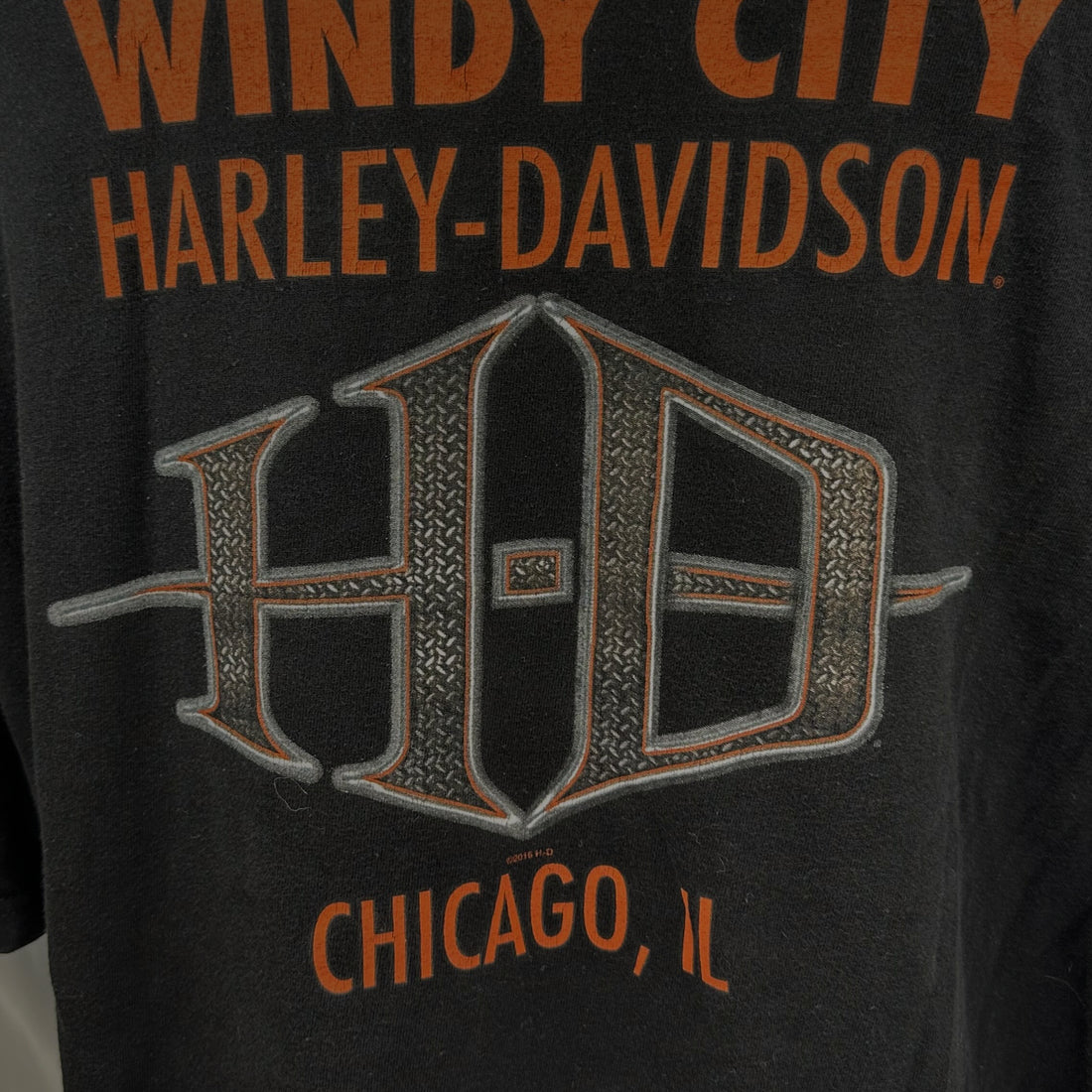 2016 WINDY CITY HARLEY-DAVIDSON CHICAGO FLAME EAGLE XL 背面プリント アップ