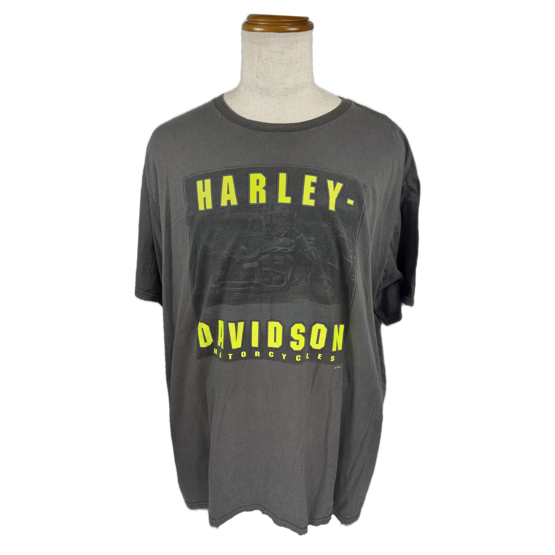 2021 TOMBSTONE HARLEY-DAVIDSON ARIZONA COWBOYS 3XL 正面 HARLEY-DAVIDSON ネオンイエロー