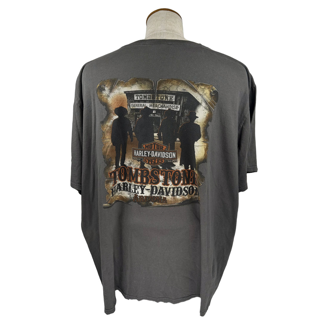 2021 TOMBSTONE HARLEY-DAVIDSON ARIZONA COWBOYS 3XL 背面 TOMBSTONE カウボーイ プリント