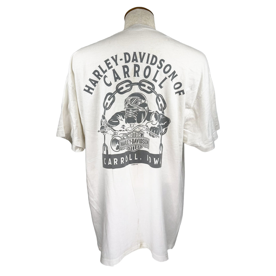 2024 HARLEY-DAVIDSON OF CARROLL IOWA POCKET TEE L 背面 Carroll プリント