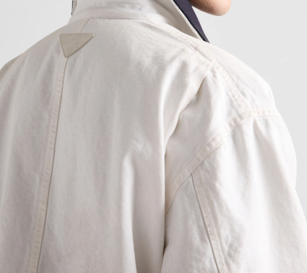 PRADA COTTON JACKET SIZE S WHITE
