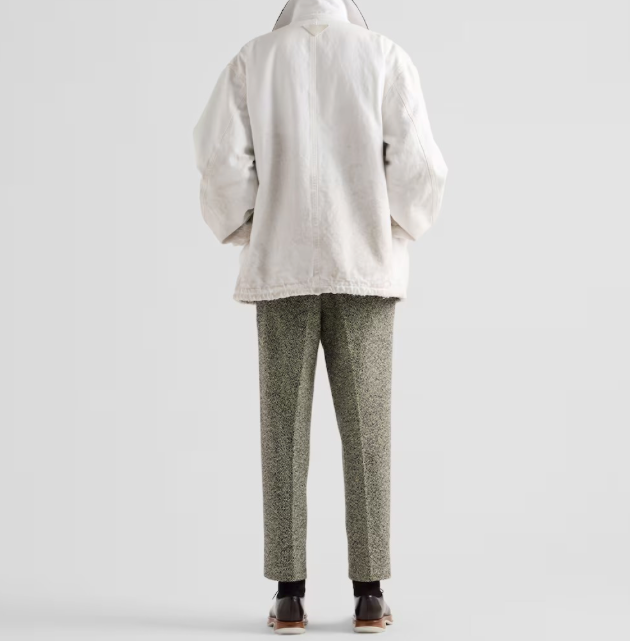 PRADA COTTON JACKET SIZE S WHITE