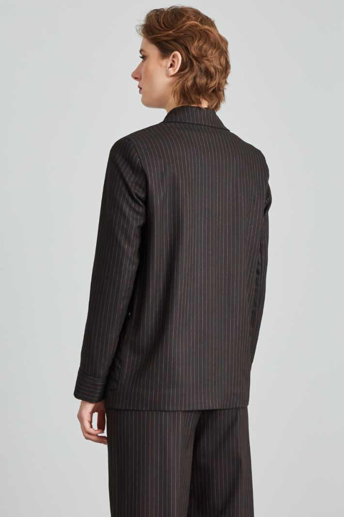 RAGGIO Double-breasted viscose blazer