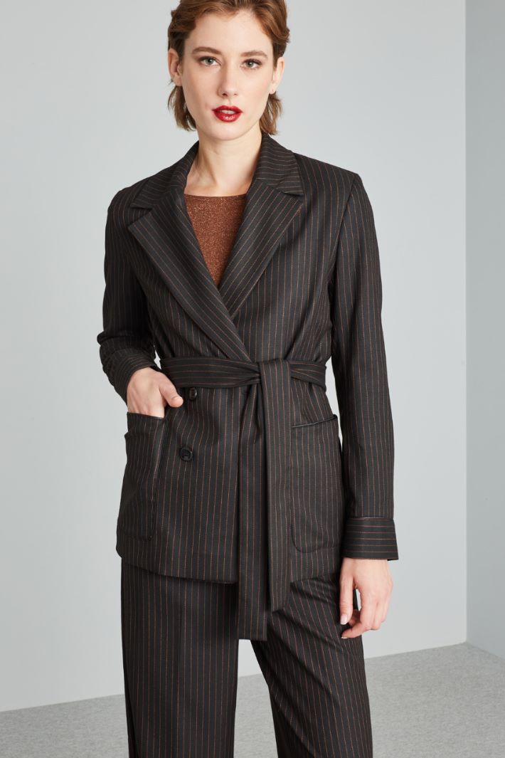 RAGGIO Double-breasted viscose blazer