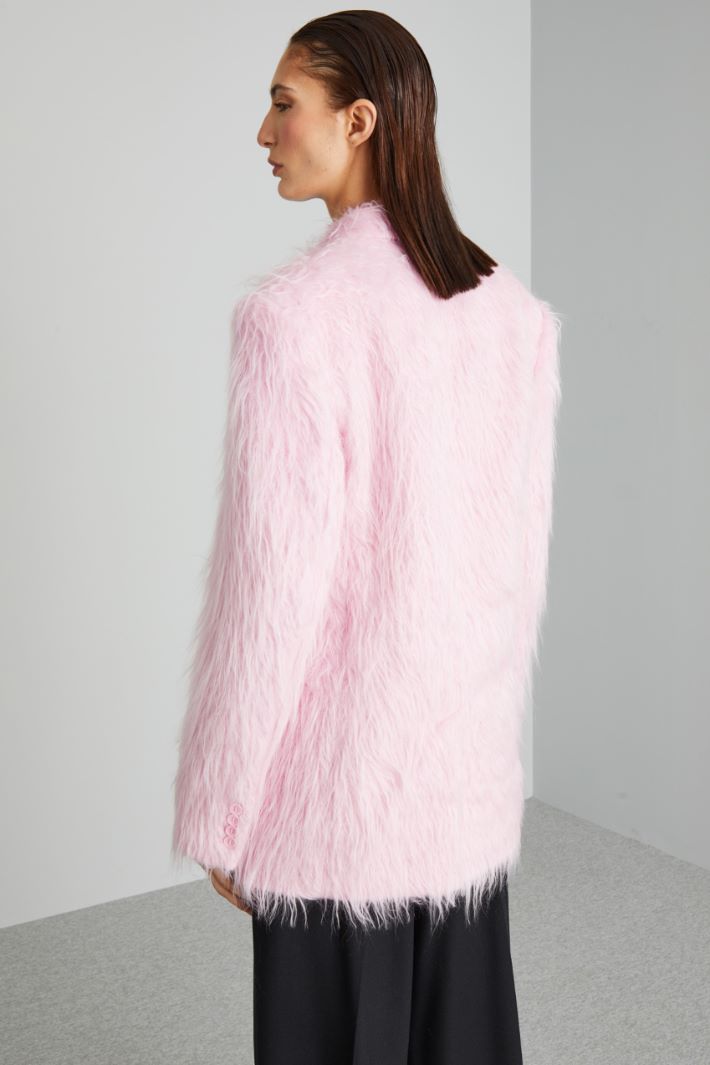 CICALA Oversized fur-effect blazer