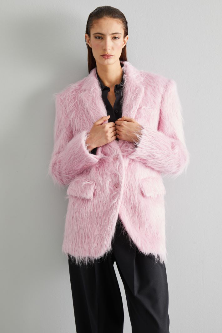 CICALA Oversized fur-effect blazer