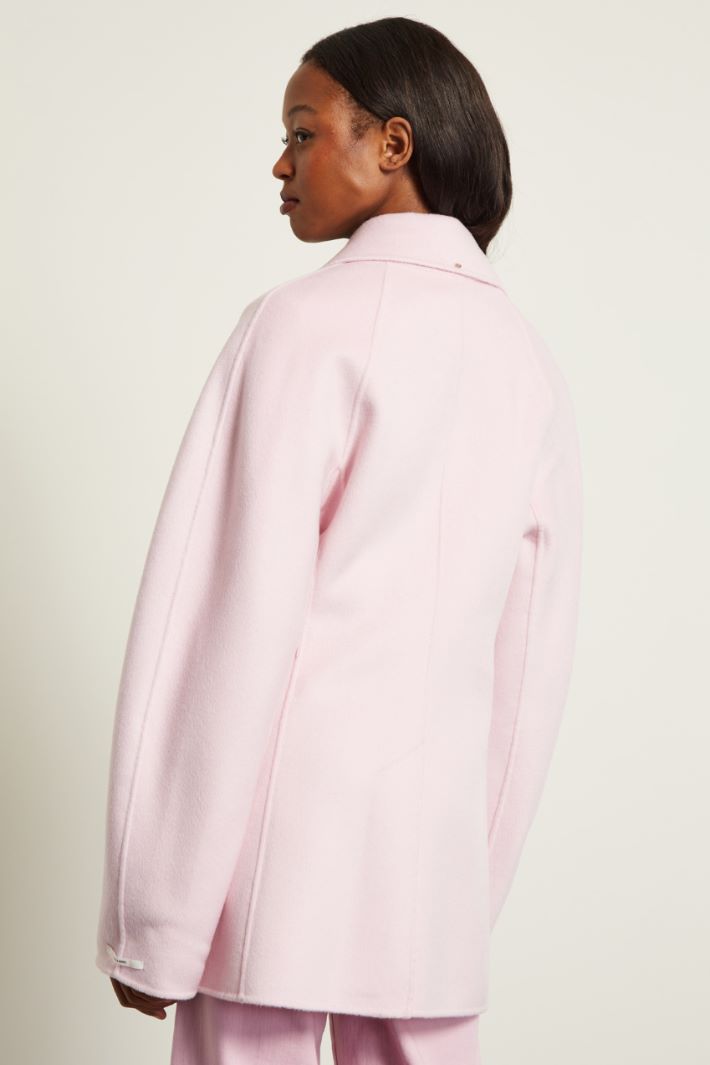 DIFFUSIONETESSILE/INTREND/STRAIGHT/Wool drape pea coat/Light pink