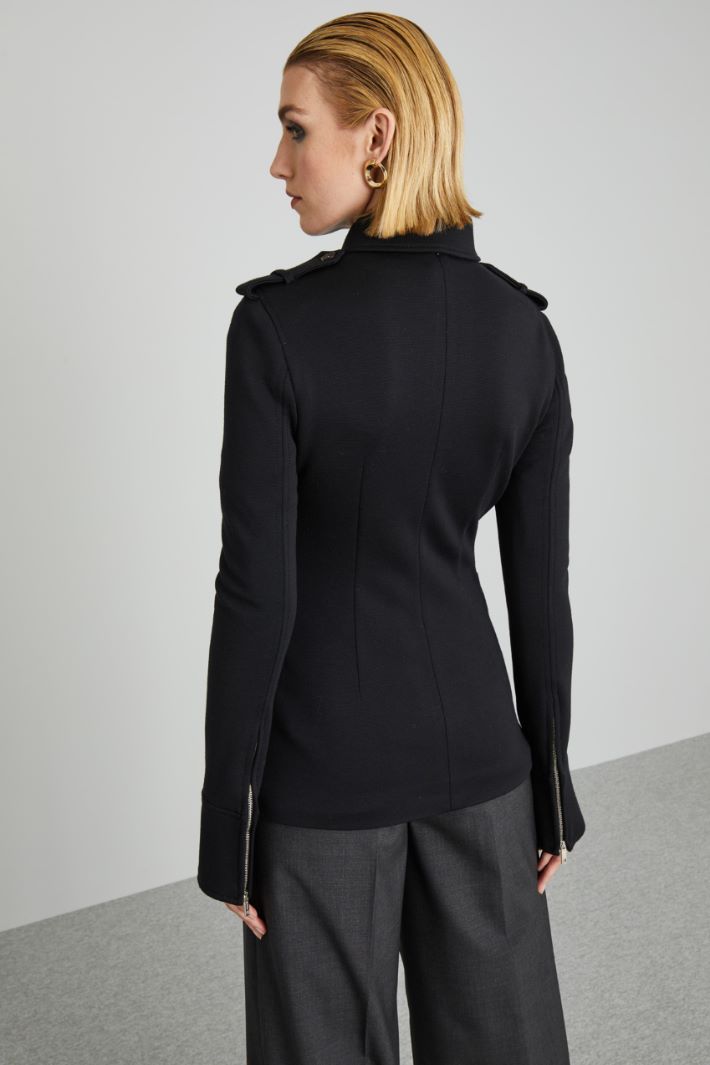 ZARINA Fitted jacket with breast pockets