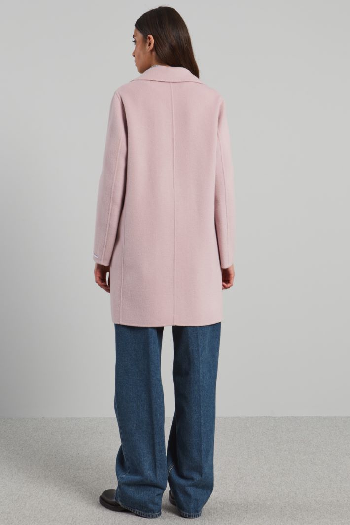 DIFFUSIONETESSILE/INTREND/BETEL/Single-breasted fabric coat/Pale pink