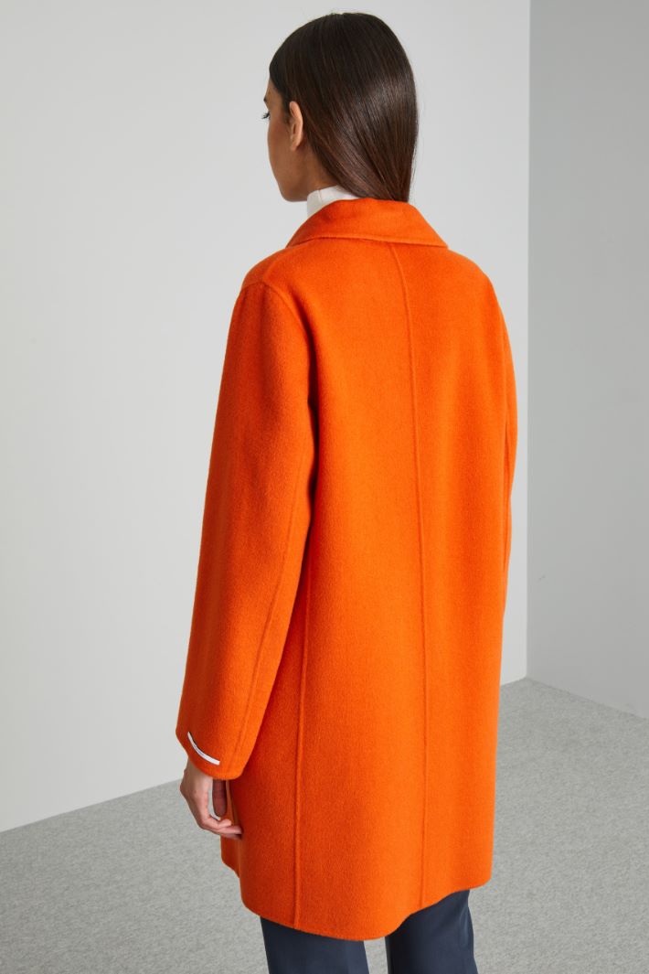 DIFFUSIONETESSILE/INTREND/BETEL/Single-breasted fabric coat/Orange