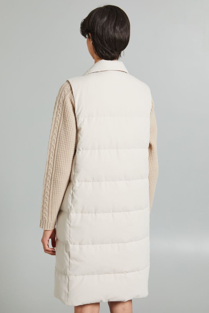 DIFFUSIONETESSILE/INTREND/BERNINI/long padded vest/AVORIO