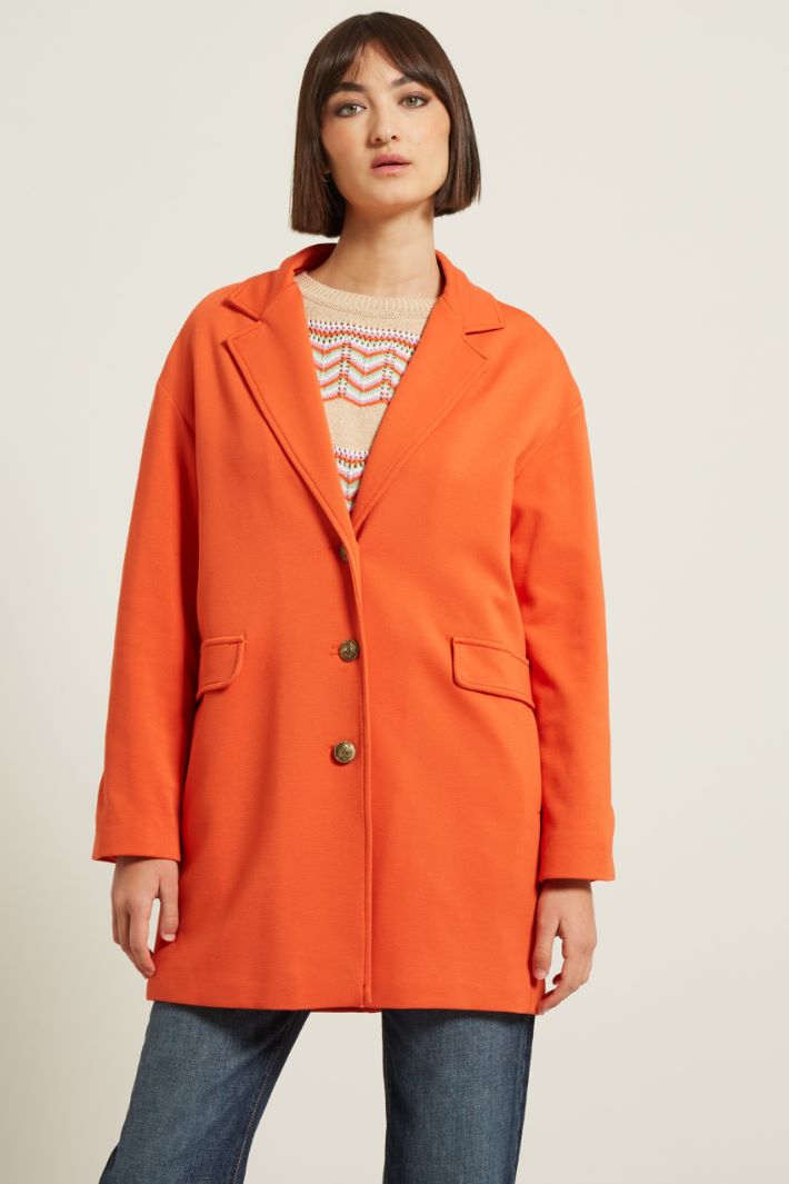 DIFFUSIONETESSILE/INTREND/VISO/Soft jersey coat/Orange