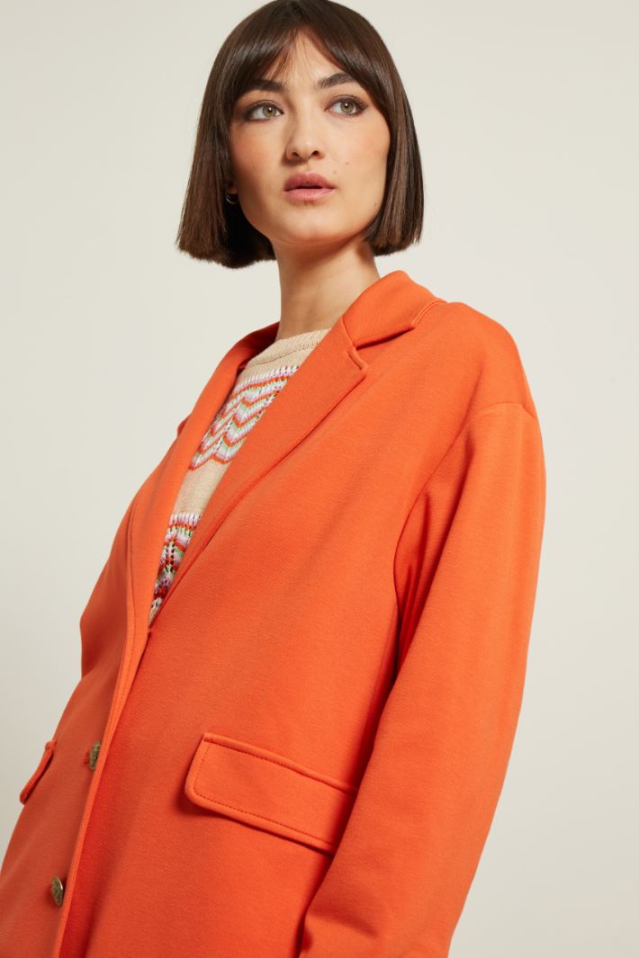 DIFFUSIONETESSILE/INTREND/VISO/Soft jersey coat/Orange