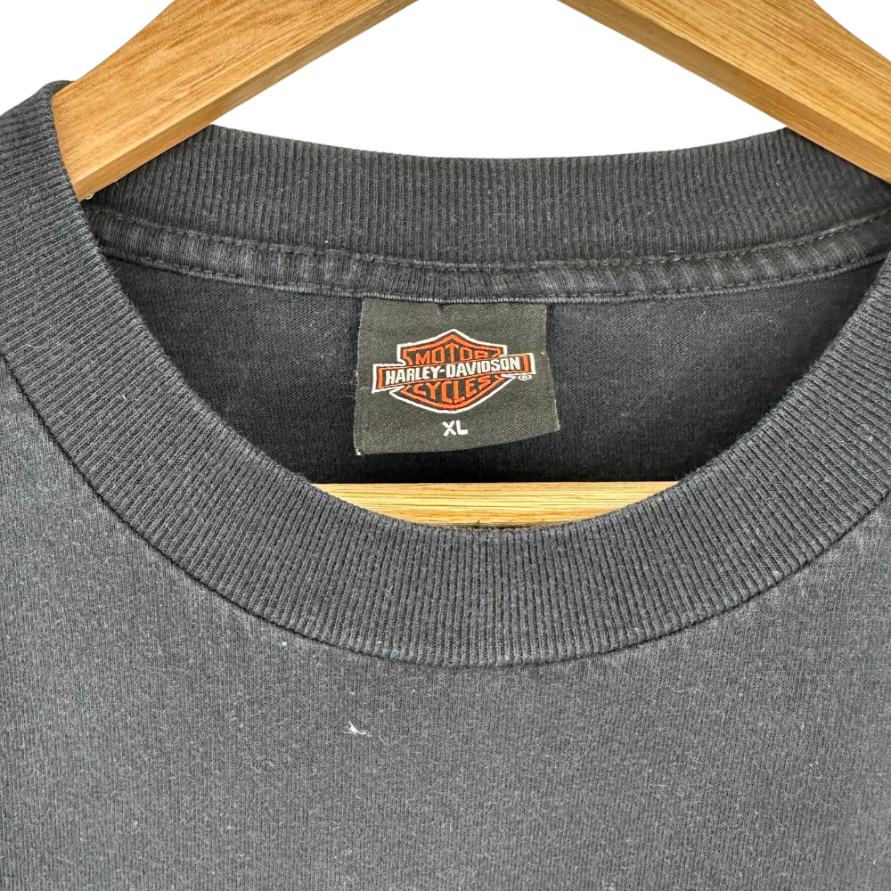 Harley-Davidson Flame Logo T-Shirt – Swarovski Custom – XL – Black