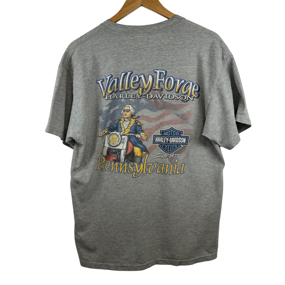 Harley-Davidson Bar & Shield Logo T-Shirt – Classic Front Print – Size L – Grey
