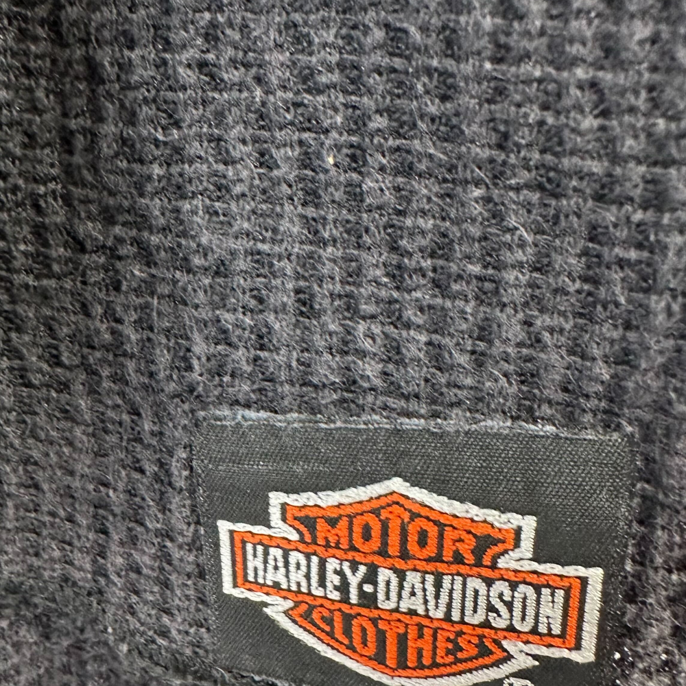 Harley-Davidson Flaming Eagle Thermal Long Sleeve – Swarovski Custom – Size M – Black