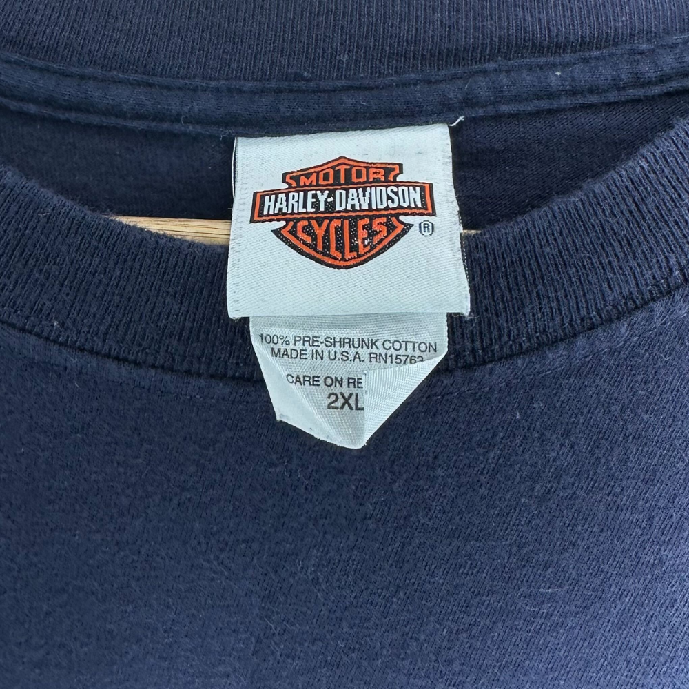 Harley-Davidson Las Vegas Long Sleeve T-Shirt – Swarovski Custom – 2XL – Navy