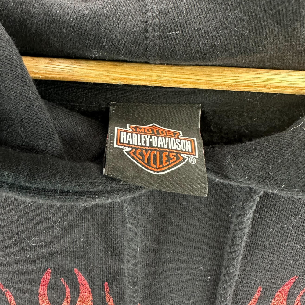 Harley-Davidson Eagle Flame Hoodie – Swarovski Custom – 3XL – Black