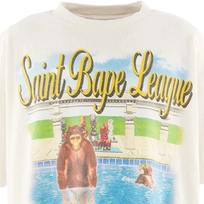 BAPE_SS T-SHIRT/POOL / WHT