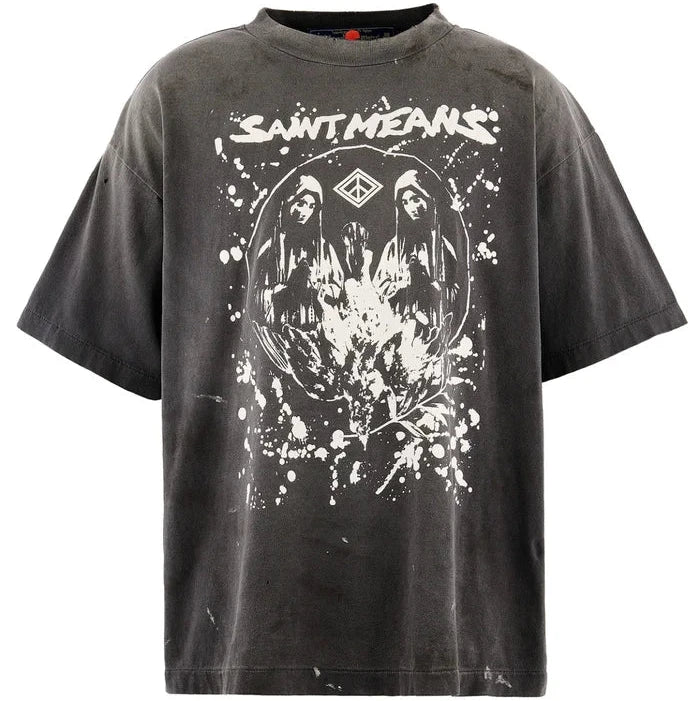 BKM_SS T-SHIRT/SAINT MEANS / BLK